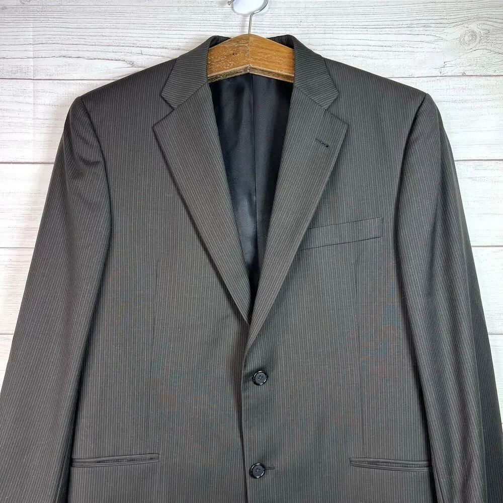 BURBERRY London Blazer Mens Sz 40R 100% Wool USA Woven Sport Coat Preppy Luxury